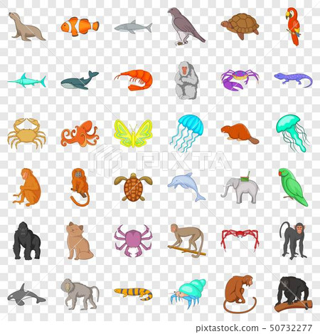 Animal icons set, cartoon style - Stock Illustration [50732277] - PIXTA