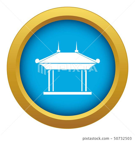 Pagoda icon blue vector isolated 50732503