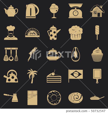 Tavern icons set, simple style 50732547
