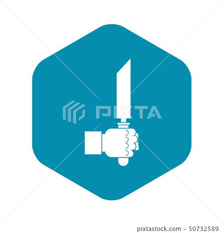 Pincer or plier in man hand icon, simple style 50732589