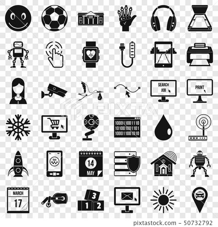 App icons set, simple style 50732792