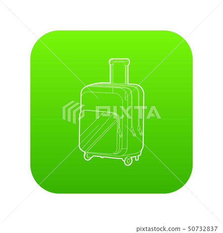 Travel suitcase icon green vector Travel suitcase icon green vector 50732837