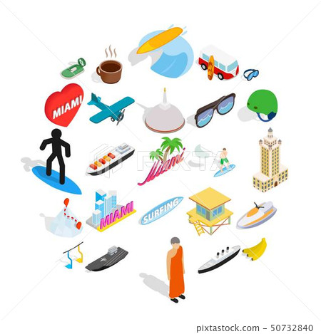 Probationary icons set, isometric style Probationary icons set, isometric style 50732840