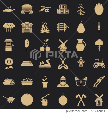 Farming icons set, simple style Farming icons set, simple style 50732841