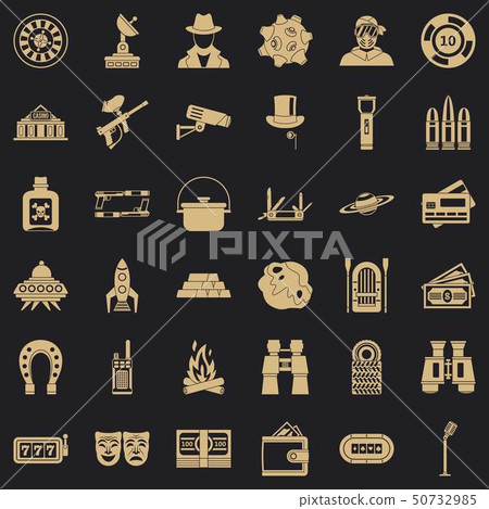 Adult games icons set, simple style Adult games icons set, simple style 50732985