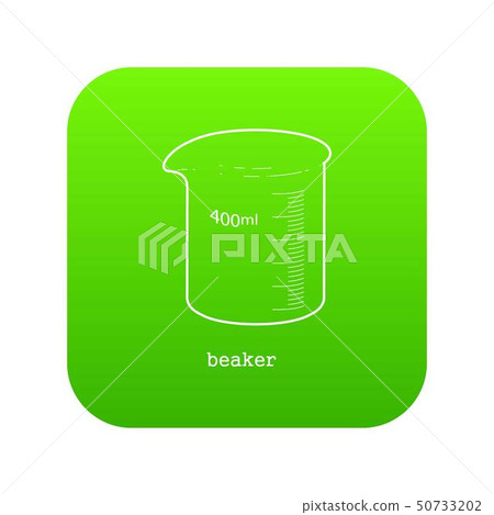 Measuring cup icon green vector Measuring cup icon green vector 50733202