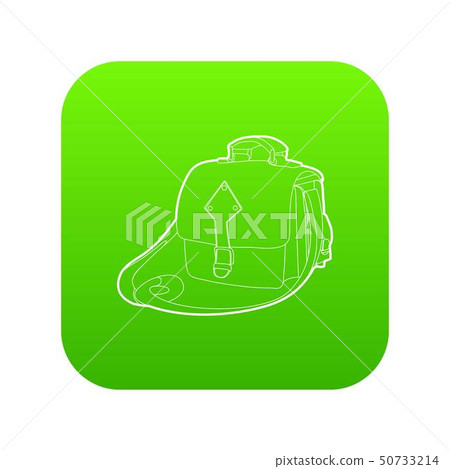 Postal bag icon green vector Postal bag icon green vector 50733214