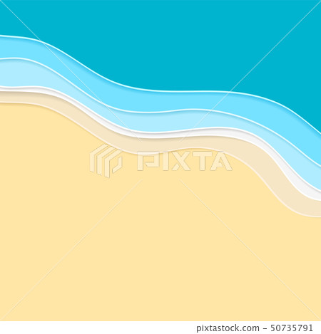 Summertime vacation background. Multi Layered Summertime vacation background. Multi Layered 50735791