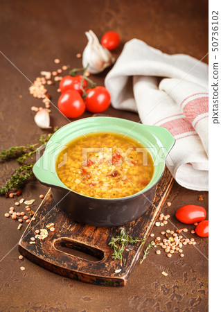 Lentil soup - Masoor Dal or Dal Tadka Curry 50736102