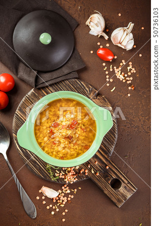 Lentil soup - Masoor Dal or Dal Tadka Curry 50736103
