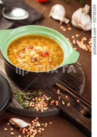 Lentil soup - Masoor Dal or Dal Tadka Curry 50736104