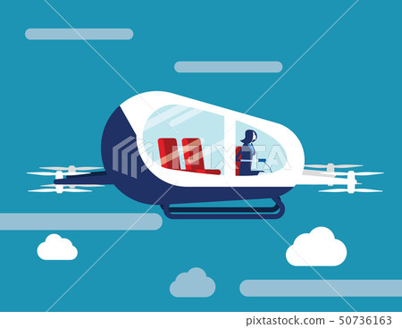 Drone taxi service. Concept business technology 50736163