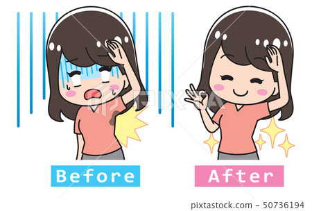 Women who suffer from side sweats set 50736194