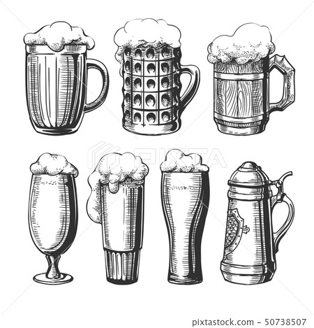 Beer glass mug sketch Beer glass mug sketch 50738507