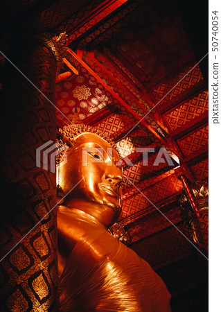 Buddha statue in pubic temple of thailand. Buddha statue in pubic temple of thailand. 50740054