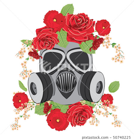 Gas Mask with Roses Gas Mask with Roses 50740225