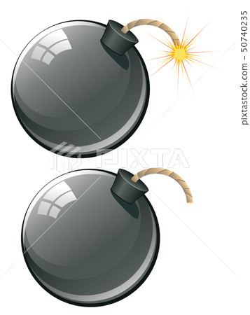 Cartoon Black Bomb 50740235