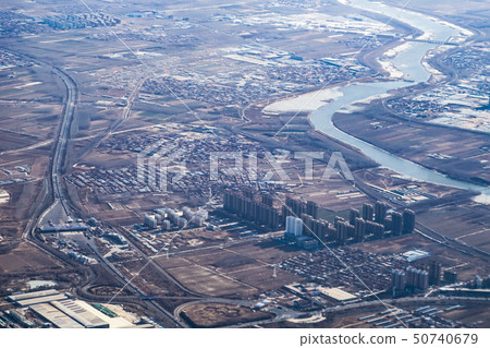 北京，從飛機看的中國都市風景 50740679