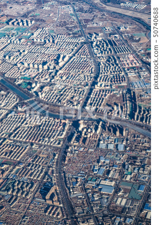 從飛機上看中國的城市景觀 50740688
