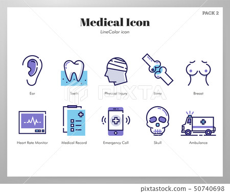 Medical icons LineColor pack Medical icons LineColor pack 50740698
