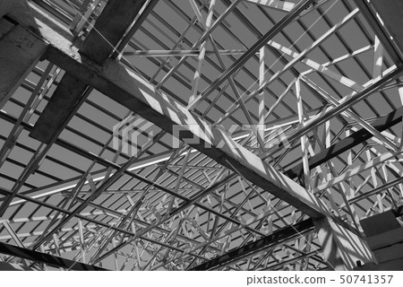 Structure of steel roof frame. Structure of steel roof frame. 50741357