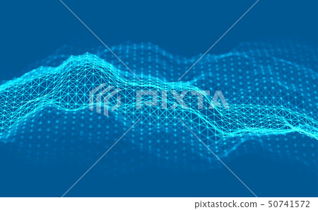 Woice wave background EPS 10 Vector. Abstract sound wave vector. Woman voice pulse frequency. 50741572