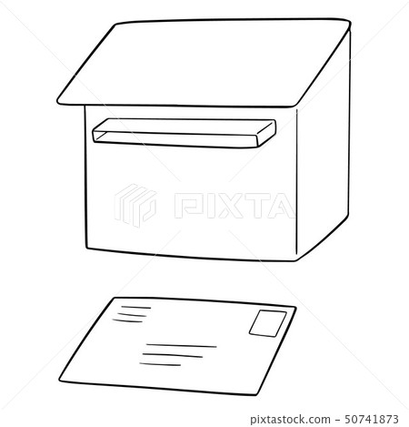 vector set of postbox and envelope vector set of postbox and envelope 50741873