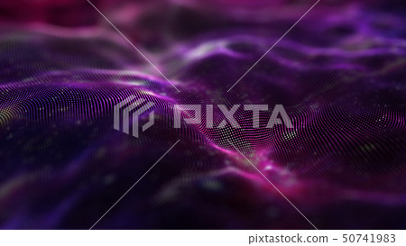 Data technology abstract futuristic illustration . Low poly shape with connecting dots and lines on 50741983
