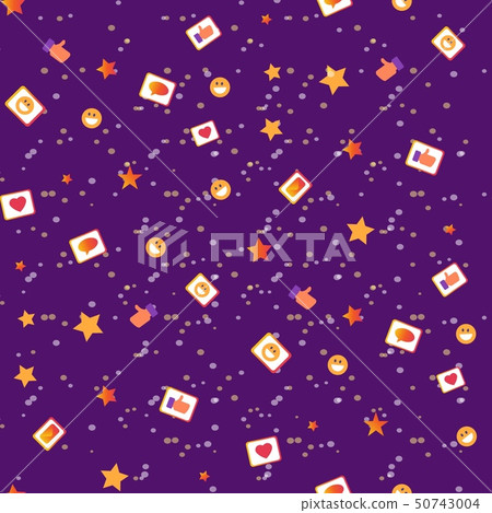 Seamless Pattern with Social Media Network Icons. - Stock Illustration ...