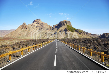 Scenic road in Teide National Park, Tenerife, Scenic road in Teide National Park, Tenerife, 50744374