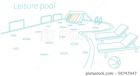 Three-color line drawing pool Three-color line drawing pool 50747847