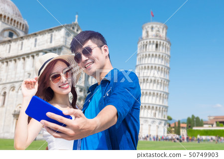 couple take selfie in Italy 50749903