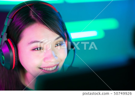 cyber sport gamer playing game 50749926