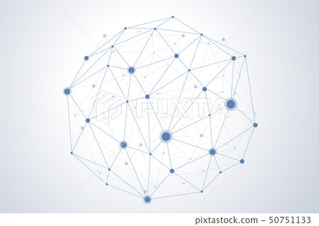 Vector illustration with dots and lines Vector illustration with dots and lines 50751133