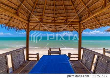 Tropical seaside dining table in thailand Tropical seaside dining table in thailand 50751517