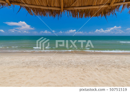 Tropical seaside dining table in thailand Tropical seaside dining table in thailand 50751519