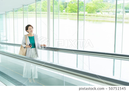 Business woman office auto slope business image 50751545