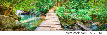 Beautiful waterfall at Erawan national park, 50751603