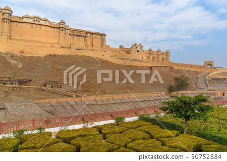 View of Amber fort and palace from Kesar Kyari View of Amber fort and palace from Kesar Kyari 50752884