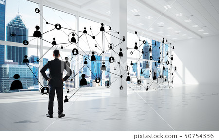 Networking and social communication concept as effective point for modern business 50754336