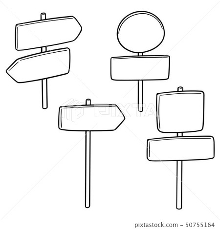 vector set of direction post vector set of direction post 50755164