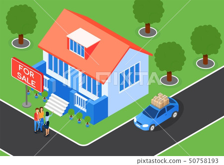 Real Estate Urban House Isometric Vector Building 50758193