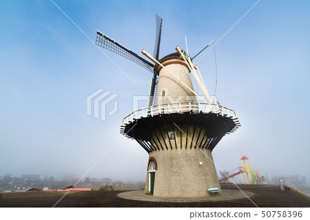 Miyagi Naganuma Futopia Park Dutch windmill in the morning mist Miyagi Naganuma Futopia Park Dutch windmill in the morning mist 50758396