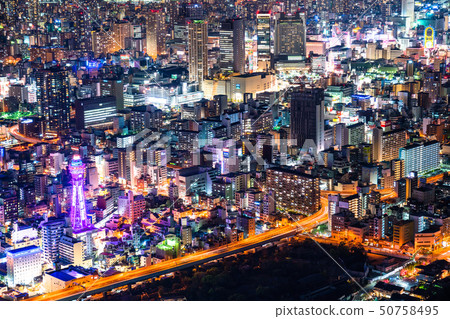 «Osaka Prefecture» Tsutenkaku, City Night View 50758495
