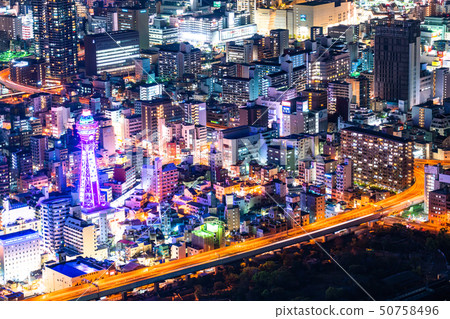 «Osaka Prefecture» Tsutenkaku, City Night View 50758496