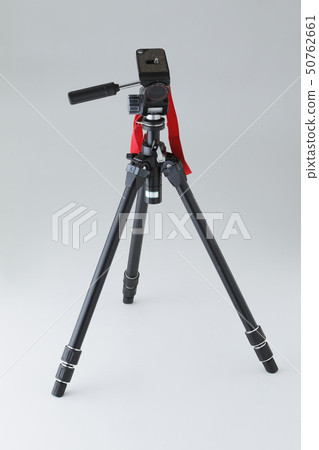 Tripod used for camera on white background 50762661