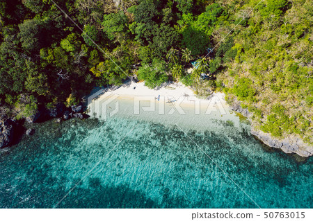 Top down view of tropical landscape Top down view of tropical landscape 50763015