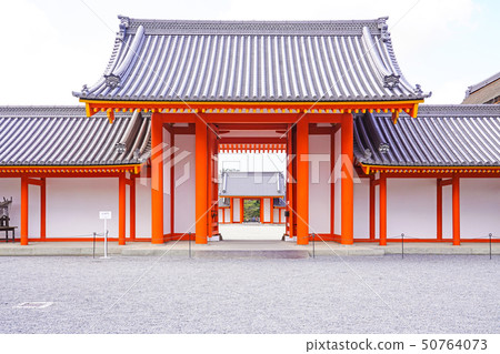 京都皇宫 京都皇宫 从日本花门的月光视图 图库照片
