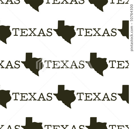 Texas pattern with silhouette texas shapes and text. Vintage hand drawn typography seamless 50764300