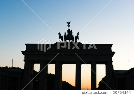 Silhouette of Brandenburg Gate in Berlin, Germany Silhouette of Brandenburg Gate in Berlin, Germany 50764344